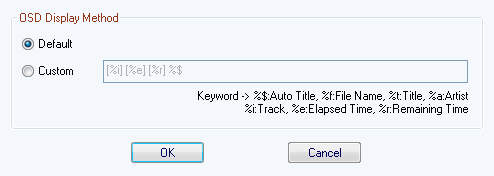 jetAudio Preferences / Display OSD Method Settings