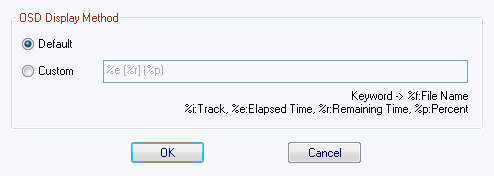 jetAudio Preferences / Display OSD Video Method Settings