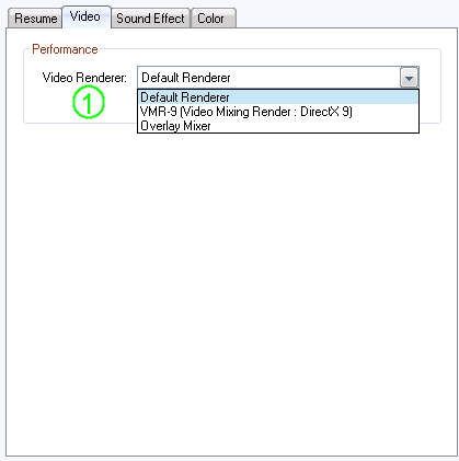 jetAudio Preferences / Disc (Video CD) settings /Submenu Video