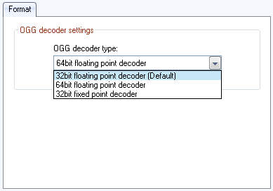 jetAudio Preferences / Advanced Input Settings Format