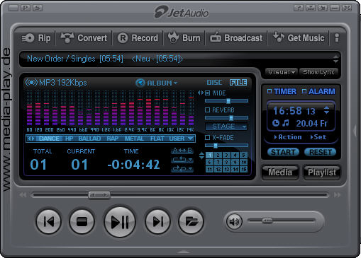 jetAudio 7 Main Window
